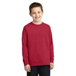 Port & Company® Youth Long Sleeve Core Cotton T-Shirt