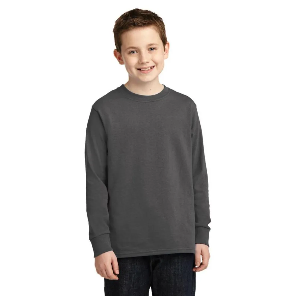 Port & Company® Youth Long Sleeve Core Cotton T-Shirt