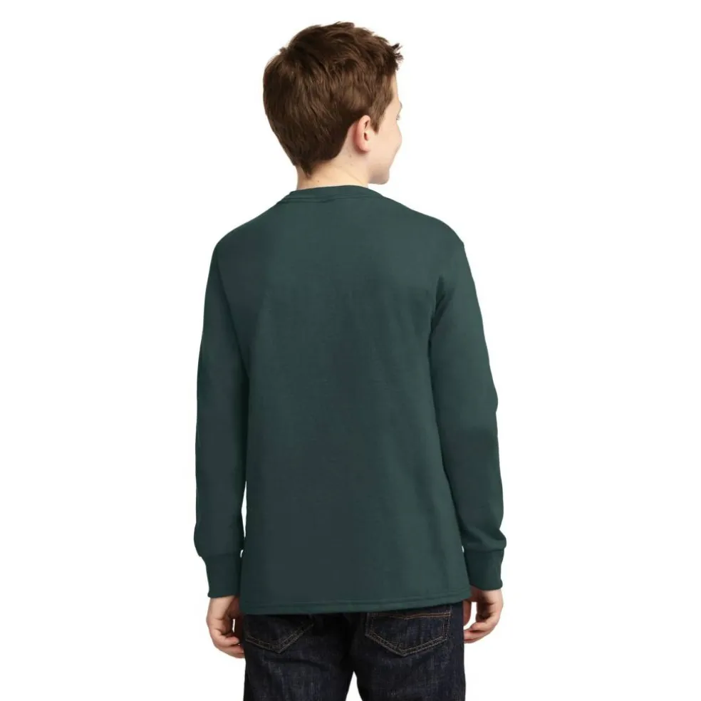 Port & Company® Youth Long Sleeve Core Cotton T-Shirt