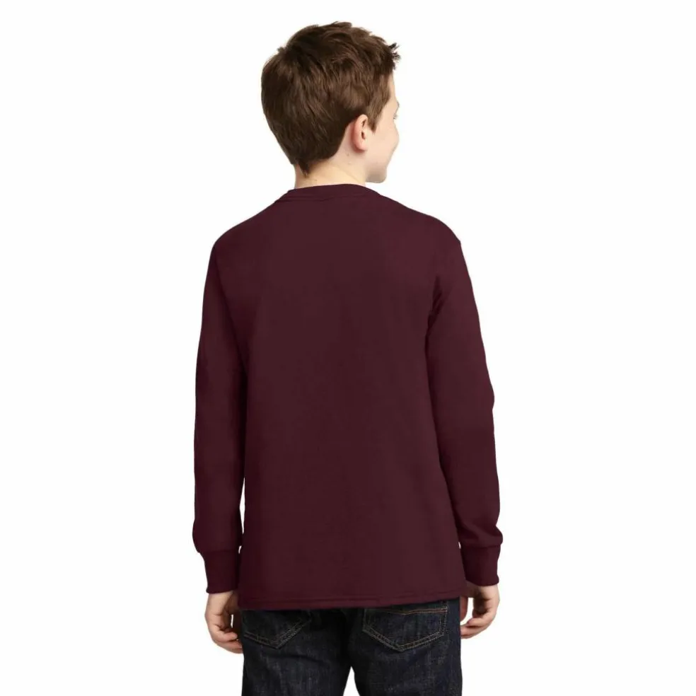 Port & Company® Youth Long Sleeve Core Cotton T-Shirt