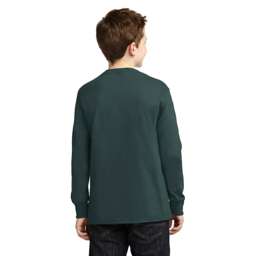 Port & Company® Youth Long Sleeve Core Cotton T-Shirt