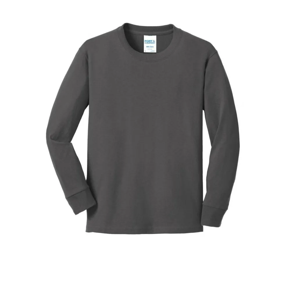 Port & Company® Youth Long Sleeve Core Cotton T-Shirt