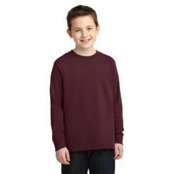 Port & Company® Youth Long Sleeve Core Cotton T-Shirt