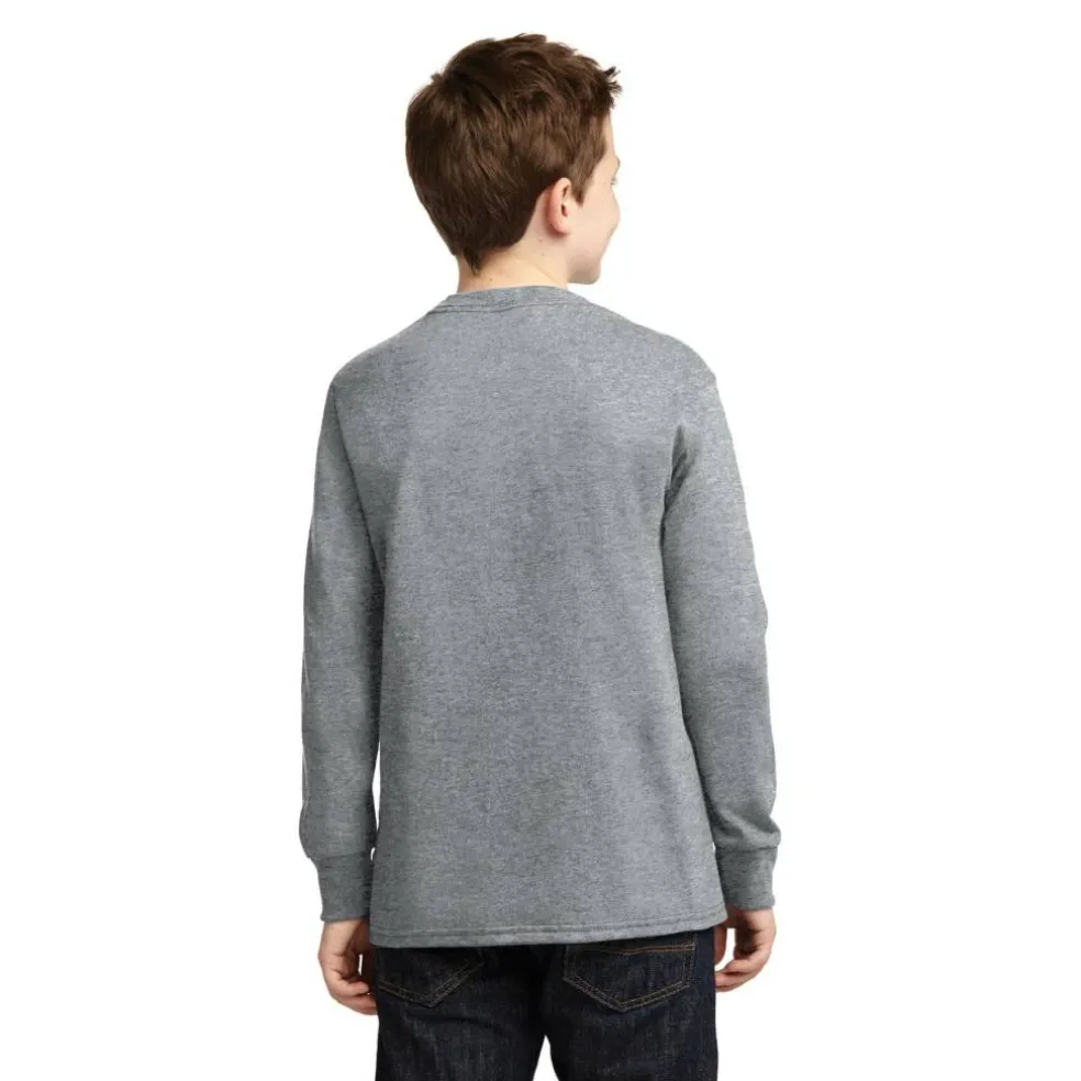 Port & Company® Youth Long Sleeve Core Cotton T-Shirt