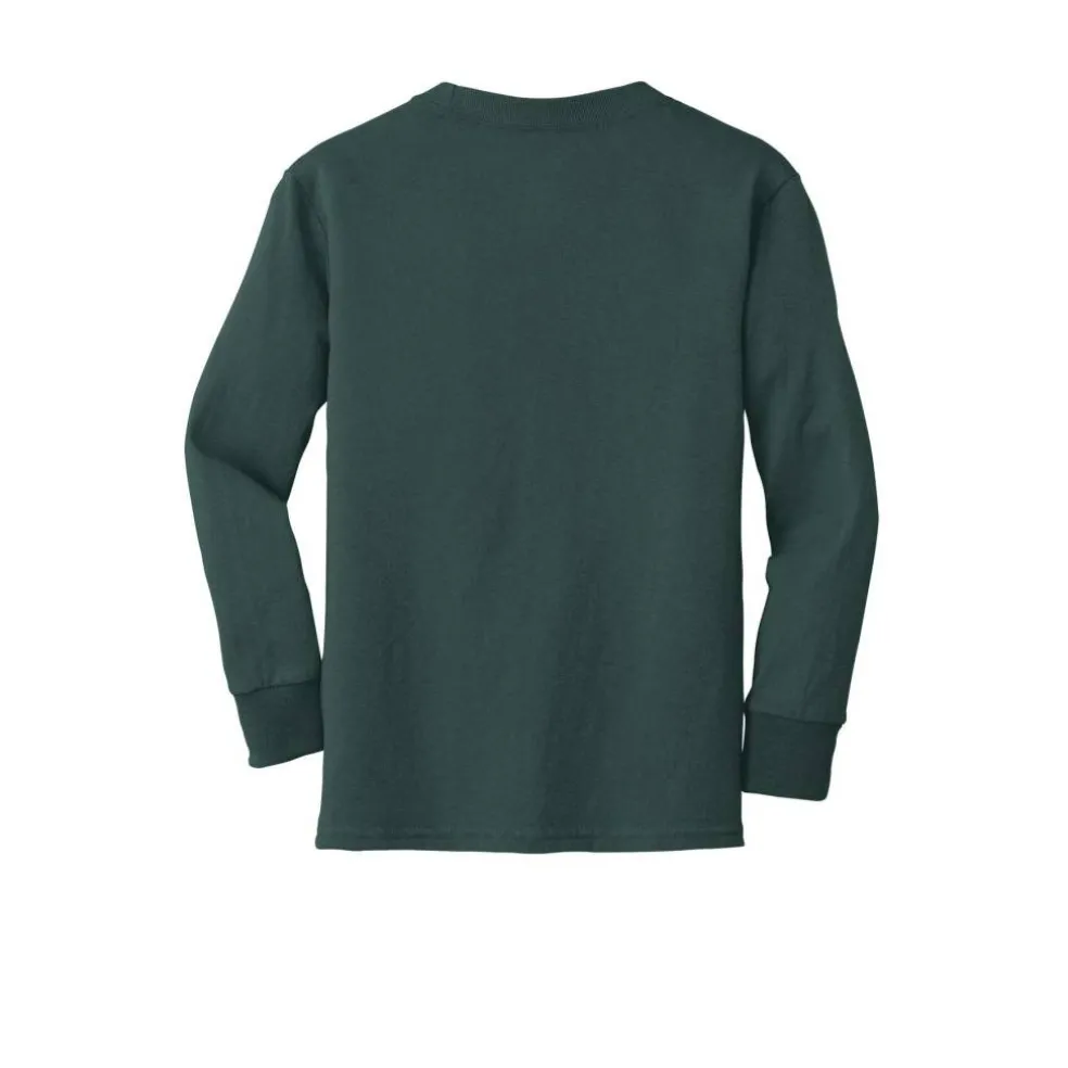Port & Company® Youth Long Sleeve Core Cotton T-Shirt