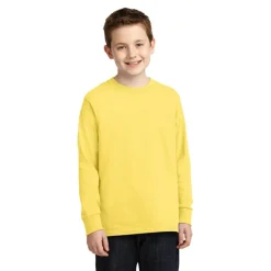 Port & Company® Youth Long Sleeve Core Cotton T-Shirt