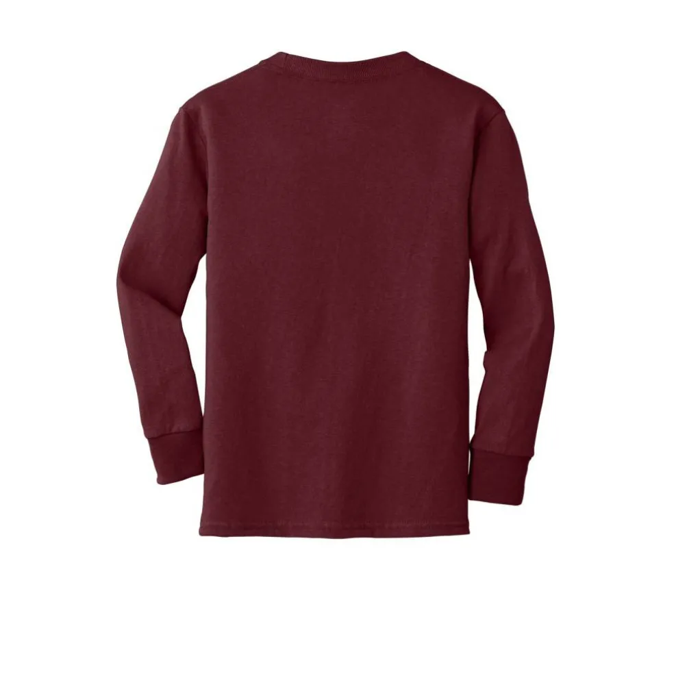 Port & Company® Youth Long Sleeve Core Cotton T-Shirt