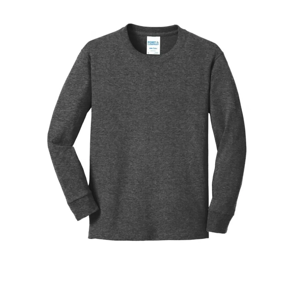 Port & Company® Youth Long Sleeve Core Cotton T-Shirt