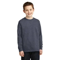 Port & Company® Youth Long Sleeve Core Cotton T-Shirt