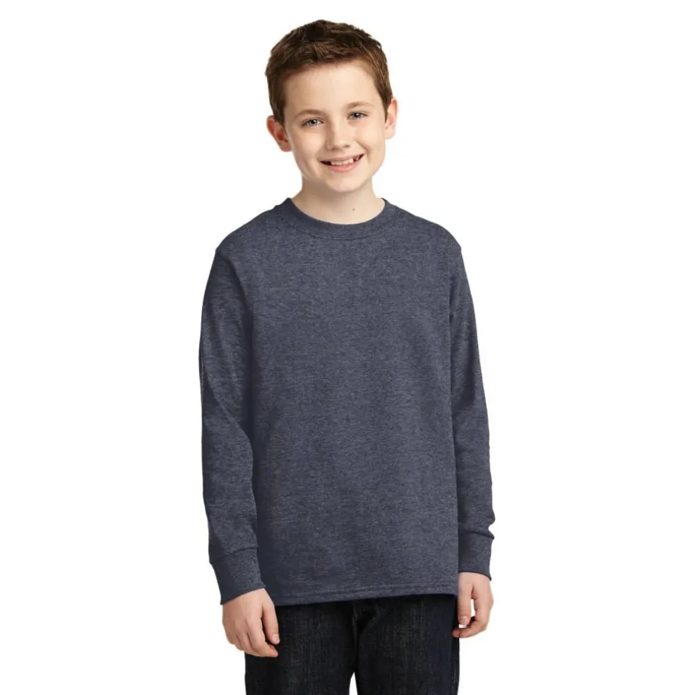 Port & Company® Youth Long Sleeve Core Cotton T-Shirt