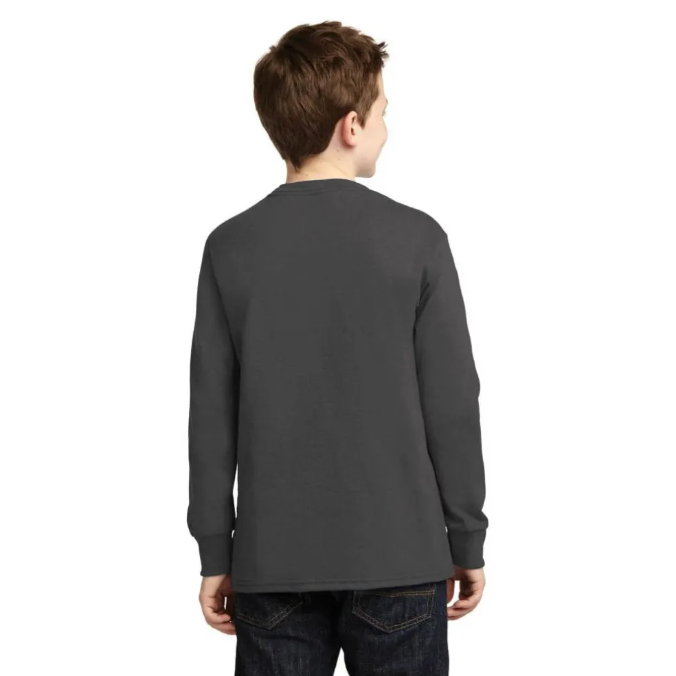 Port & Company® Youth Long Sleeve Core Cotton T-Shirt