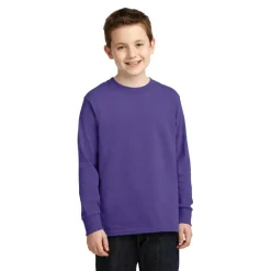 Port & Company® Youth Long Sleeve Core Cotton T-Shirt