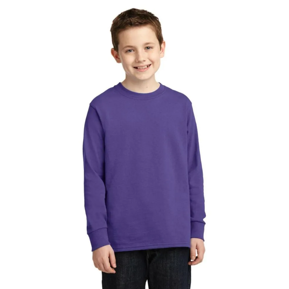 Port & Company® Youth Long Sleeve Core Cotton T-Shirt