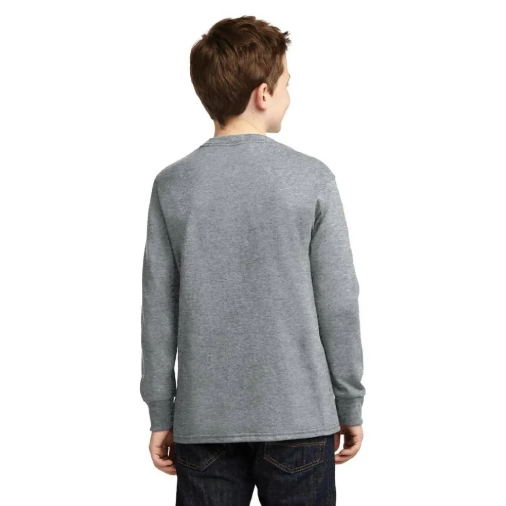 Port & Company® Youth Long Sleeve Core Cotton T-Shirt