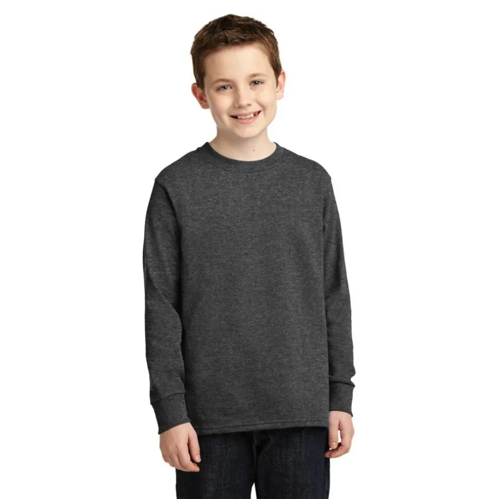 Port & Company® Youth Long Sleeve Core Cotton T-Shirt
