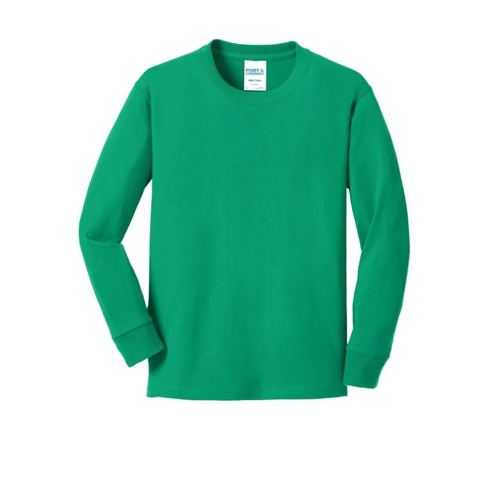 Port & Company® Youth Long Sleeve Core Cotton T-Shirt