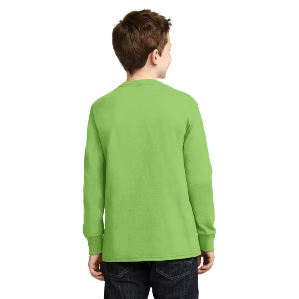 Port & Company® Youth Long Sleeve Core Cotton T-Shirt