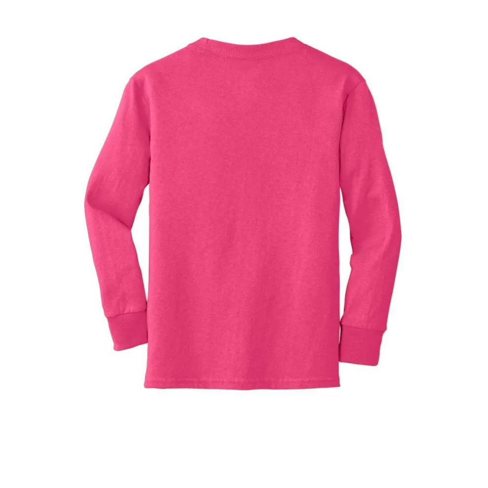 Port & Company® Youth Long Sleeve Core Cotton T-Shirt