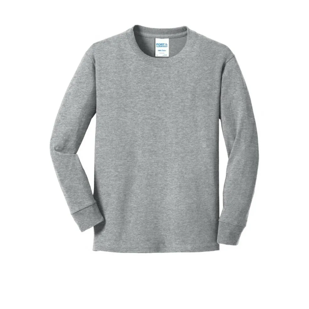 Port & Company® Youth Long Sleeve Core Cotton T-Shirt