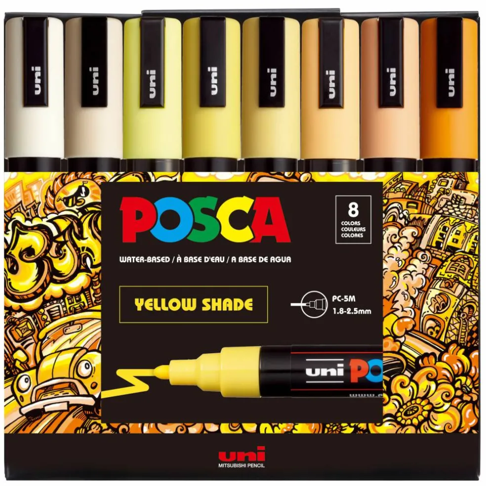 POSCA® PC5M Color Shades Medium Bullet Tip Paint Markers