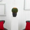 14" Potted Artificial Cactus