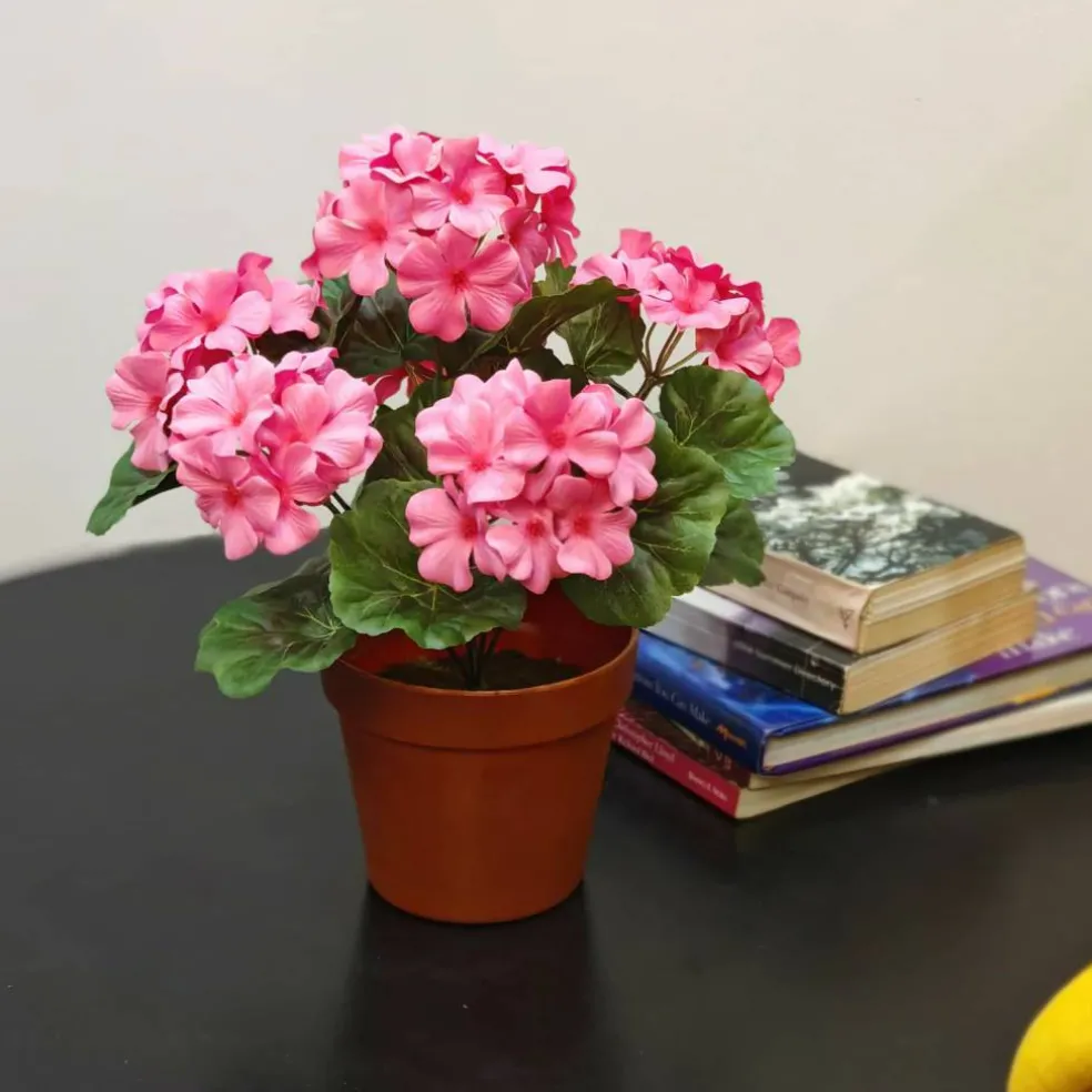 12" Potted Geranium by Ashland®