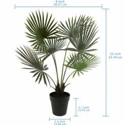 24" Potted Green Fan Palm Plant by Ashland®