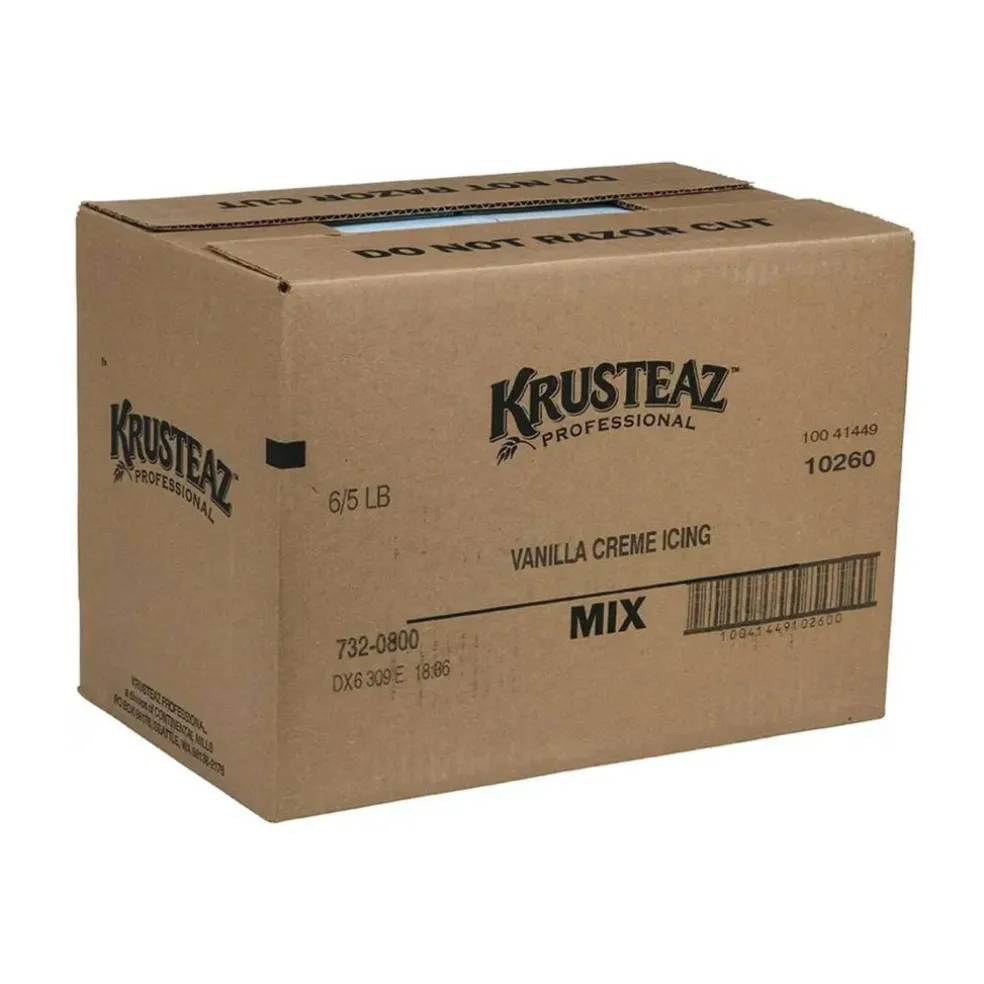 5 Pound Krusteaz White Icing Mix Sweet Vanilla Flavor 6 Per Case for Cakes and Muffins