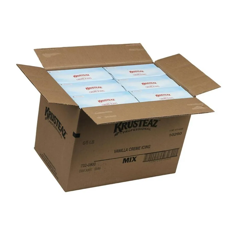 5 Pound Krusteaz White Icing Mix Sweet Vanilla Flavor 6 Per Case for Cakes and Muffins