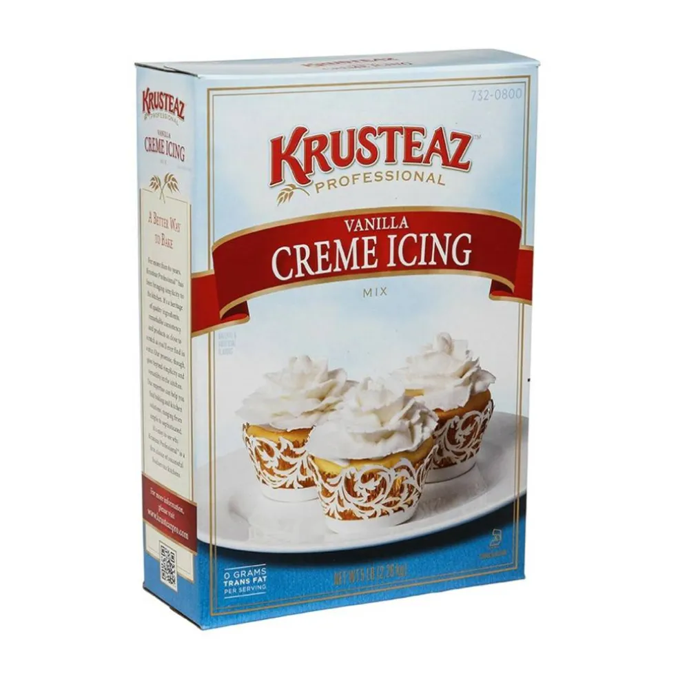 5 Pound Krusteaz White Icing Mix Sweet Vanilla Flavor 6 Per Case for Cakes and Muffins