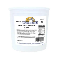 11 Pound Lawrence Foods Chocolate Fudge Icing Ready to Use Rich Chocolate 2 Per Case