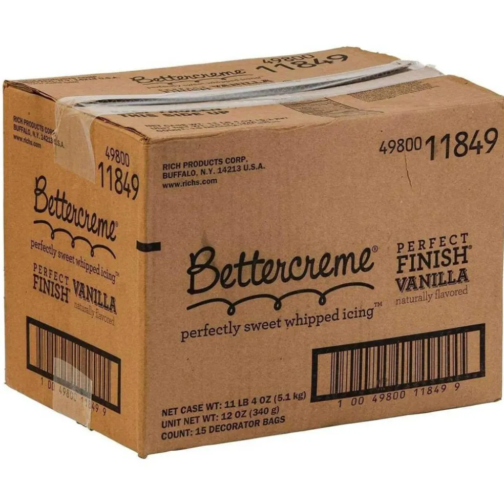 0.75 Pound Rich's Whipped Vanilla Bettercreme Icing Light and Creamy 15 Per Case