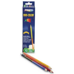 Prang 3 mm Duo-Color Colored Pencil Sets - Assorted Lead and Barrel Colors (6/Set)