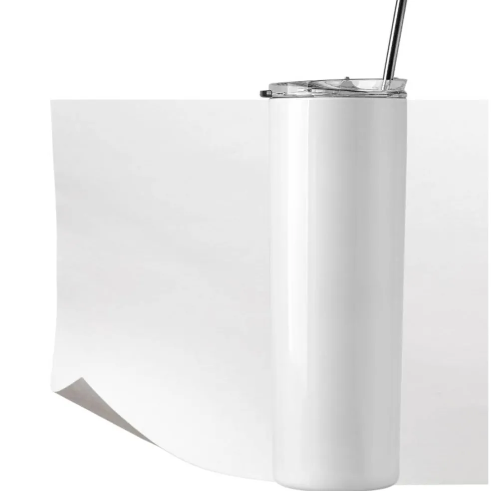 Precut Butcher Paper Sheets for Sublimation Tumblers & Beer Can Glass, White, Uncoated