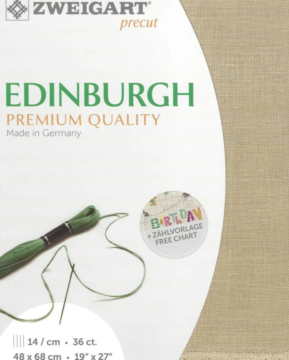 Precut Zweigart Edinburgh 36 count Light Mocha