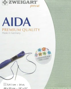 Precut Zweigart Stern-Aida 14 count Light Green
