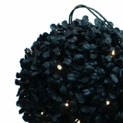 Pre-Lit Black Boxwood UV Resistant Kissing Ball by Ashland®