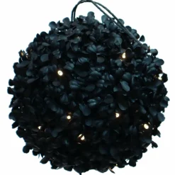 Pre-Lit Black Boxwood UV Resistant Kissing Ball by Ashland®