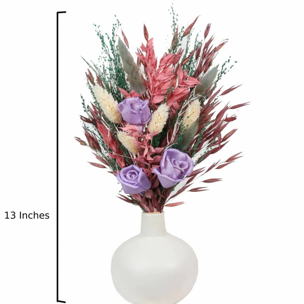 13" Premade Dried Botanical Mix in Ceramic Vase by Ashland®