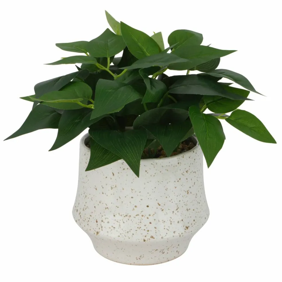 10" Premade Faux Plant in Speckled Ceramic Container by Ashland®