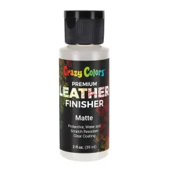 Premium Dull Matte Acrylic Leather and Shoe Paint Finisher, 2 oz Bottle - Clearcoat Sealant Protection - Durable Scratch, Crack, Peel, Fade Resistant Finish - Artwork Jackets, Bags Purses
