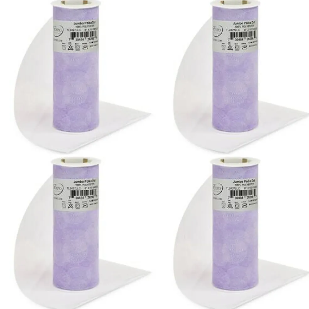 Premium Jumbo Polka Dot Tulle Spool of 6" X 10 Yards