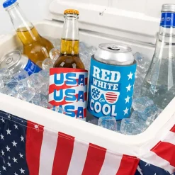 Premium Patriotic Neoprene Slap Can & Bottle Coolers 6 Pc.