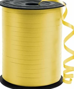 Premium Yellow Curling Ribbon 500 Yards, 1/5 Inch Crimped Ribbon for Gift Wrapping, Balloon String, Florist Bouquets, Floral Arrangements, Christmas, Party Decorations & Crafts, 1 Roll