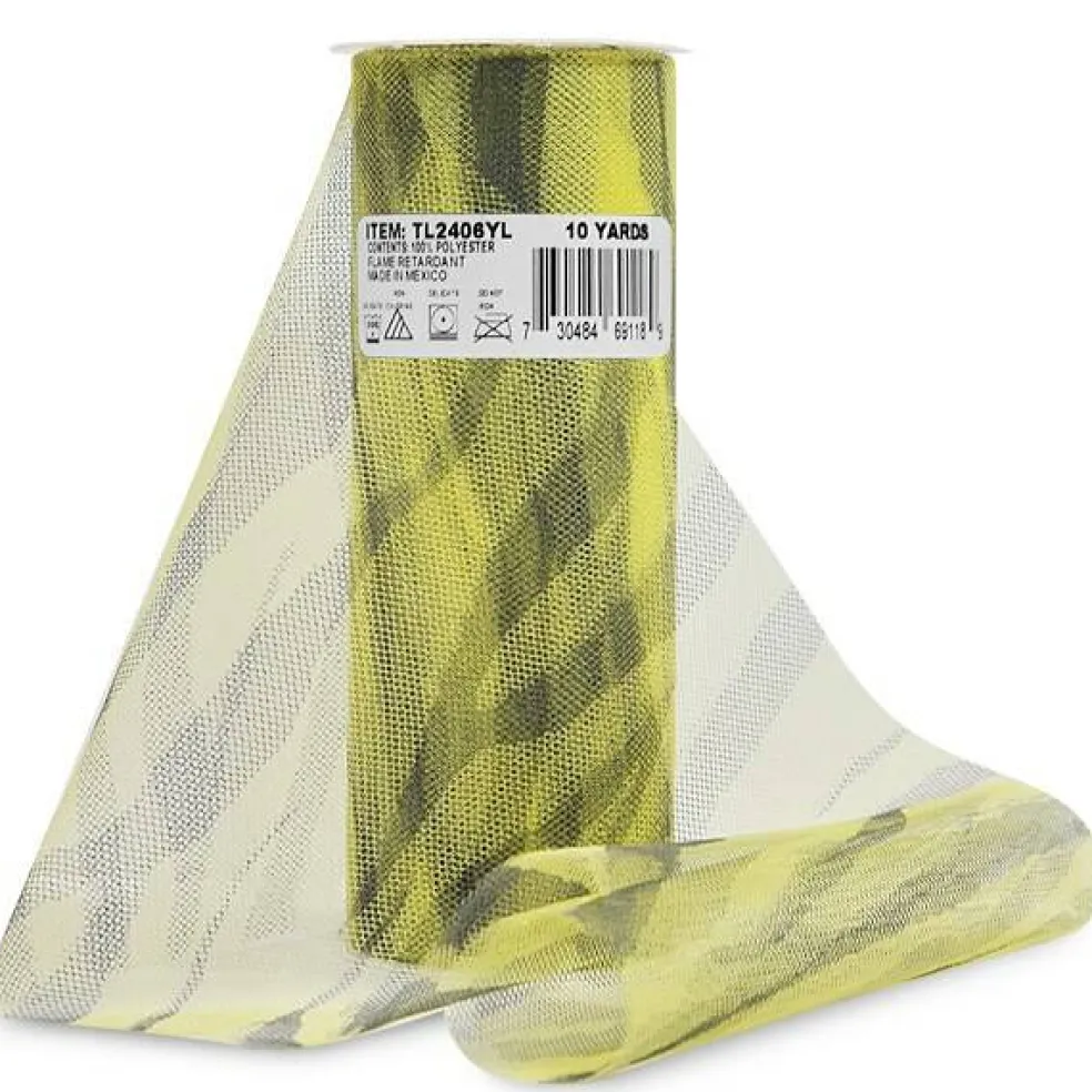 Premium Zebra Print Tulle Spool of 6" X 10 Yards
