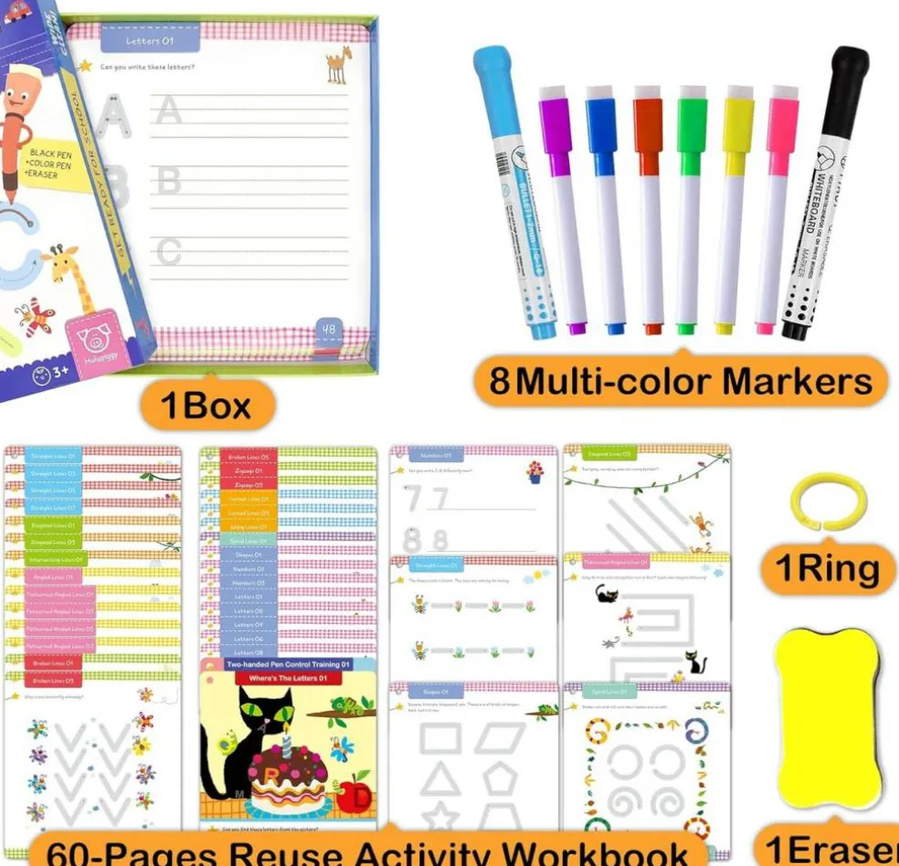 Preschool Learning Activities 60 Reusable Pages