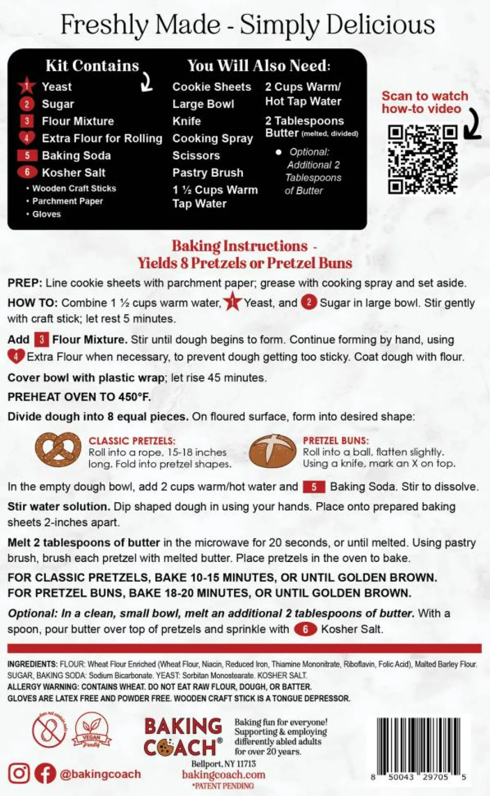 Pretzels or Pretzel Buns Baking Activity Kit
