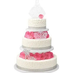 Princess, Crown and Shoe Silver Quinceañera Cake Kit Topper