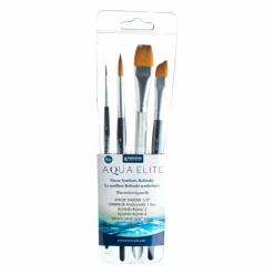 Princeton™ Aqua Elite™ 4 Piece Professional Synthetic Kolinsky Brush Set