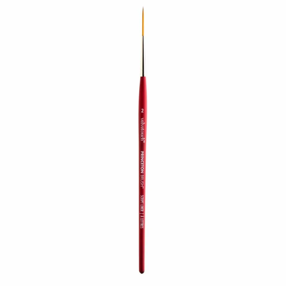 Princeton™ Velvetouch™ Size 2 Mixed Media Short Handle Script Liner Brush